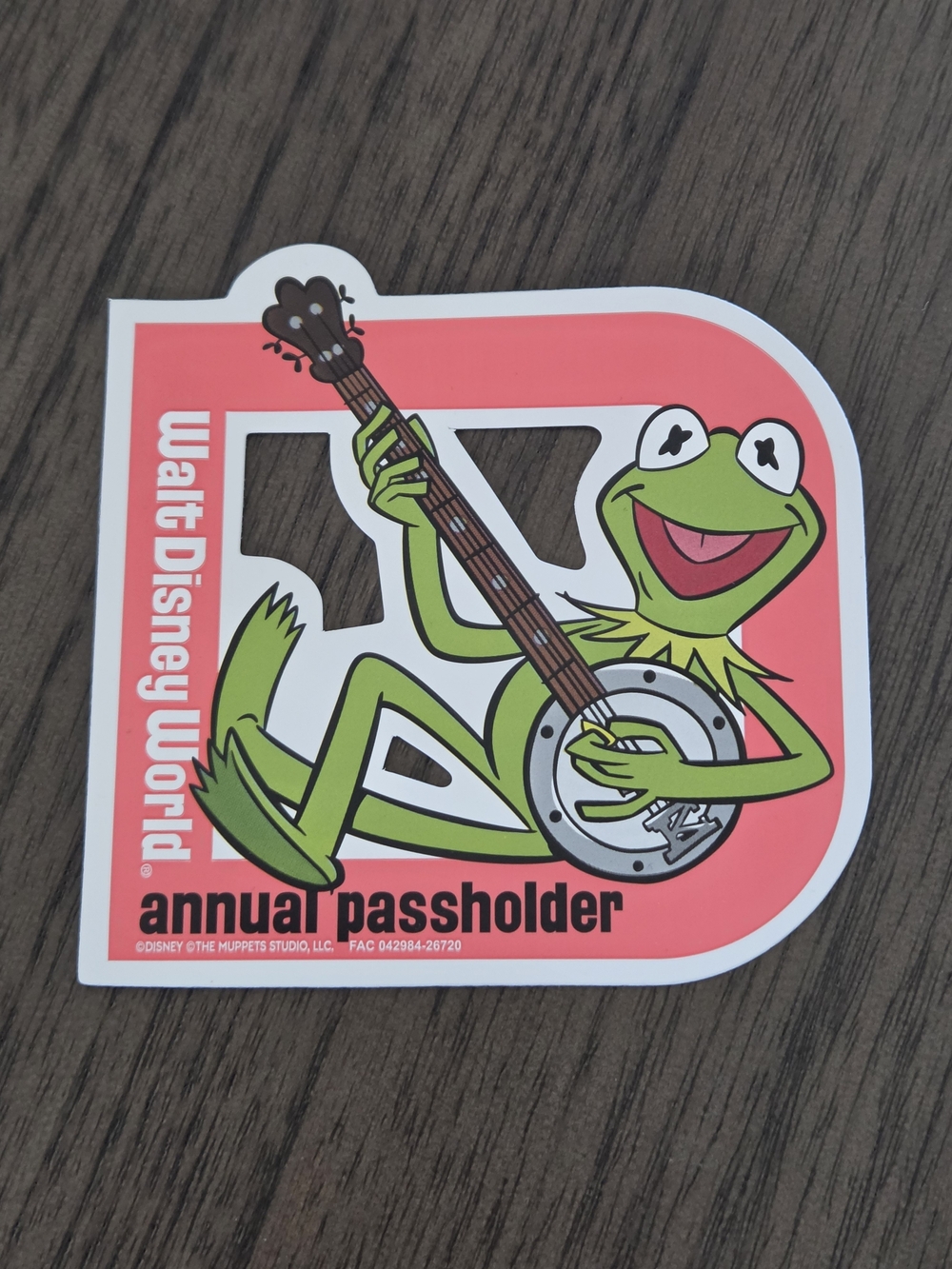 Disney Kermit the Frog Annual Passholder Magnet